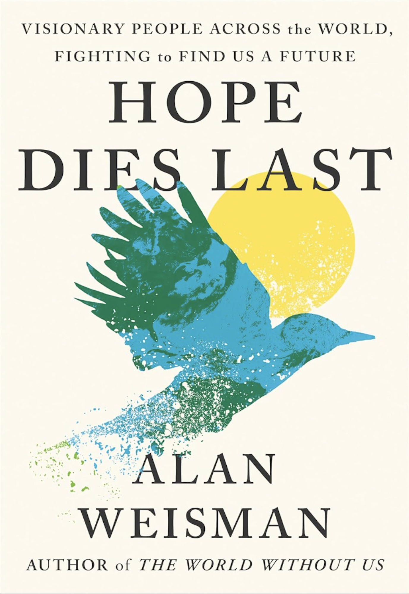 A book cover featuring an illustration of a bird flying out of water with a backdrop of a sun.